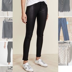 NWT DL1961 Black Leather Jeans